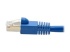 Eaton Tripp Lite Series Cat6a 10G Snagless Shielded STP Ethernet Cable (RJ45 M/M), PoE, Blue, 20 ft. (6.09 m) - Close-up