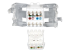 Eaton Tripp Lite Series Cat6 / Cat5e Keystone Jack, 180-Degree Toolless - Rug