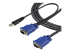 StarTech.com Ultradun USB VGA 2-in-1 KVM-kabel - Rechte hoek