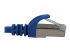 Eaton Tripp Lite Series Cat6a 10G Snagless Shielded Slim STP Ethernet Cable (RJ45 M/M), PoE, Blue, 15 ft. (4.6 m) - Close-up