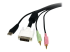 StarTech.com 1,80m 4-in-1 USB DVI KVM-Kabel met Audio en Microfoon - Close-up