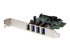 StarTech.com 4-poorts PCI Express PCIe SuperSpeed USB 3.0 controllerkaartadapter met UASP - Linkerhoek