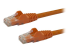 StarTech.com 100ft CAT6 Ethernet Cable, 10 Gigabit Snagless RJ45 650MHz 100W PoE Patch Cord, CAT 6 10GbE UTP Network Cable w/Strain Relief, Orange, Wiring is UL Certified/TIA - Rechte hoek