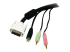 StarTech.com 1,80m 4-in-1 USB DVI KVM-Kabel met Audio en Microfoon - Close-up