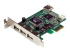 StarTech.com 4-poort PCI Express Low Profile High Speed USB-kaart - Linkerhoek