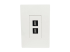Eaton Tripp Lite Series Single-Gang 2-Port Wall Plate Keystone Cat5/Cat6 USB HDMI Dport RCA - Voorkant