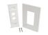 Eaton Tripp Lite Series Single-Gang 2-Port Wall Plate Keystone Cat5/Cat6 USB HDMI Dport RCA - Meerdere hoeken
