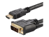 StarTech.com 6ft (1.8m) HDMI to DVI Cable, DVI-D to HDMI Display Cable (1920x1200p), Black, 19 Pin HDMI Male to DVI-D Male Cable Adapter, Digital Monitor Cable, M/M, Single Link - Close-up
