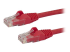 StarTech.com 100ft CAT6 Ethernet Cable, 10 Gigabit Snagless RJ45 650MHz 100W PoE Patch Cord, CAT 6 10GbE UTP Network Cable w/Strain Relief, Red, Wiring is UL Certified/TIA - Rechte hoek