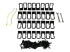 StarTech.com 42U open-frame server rack kast met 4 stijlen met instelbare diepte - Voorkant