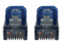 Eaton Tripp Lite Series Cat6a 10G Snagless Shielded Slim STP Ethernet Cable (RJ45 M/M), PoE, Blue, 15 ft. (4.6 m) - Close-up
