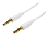 StarTech.com 2 m witte Slim 3,5 mm stereo/audiokabel - Rechte hoek