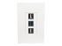 Eaton Tripp Lite Series Single-Gang 3-Port Wall Plate Keystone Cat5/6 USB HDMI Dport RCA - Voorkant