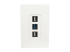 Eaton Tripp Lite Series Single-Gang 3-Port Wall Plate Keystone Cat5/6 USB HDMI Dport RCA - Voorkant