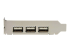 StarTech.com 4-poort PCI Express Low Profile High Speed USB-kaart - Linkerkant