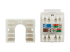 Eaton Tripp Lite Series Cat6a 110-Style Punchdown RJ45 Keystone Jack, White, TAA - Binnen
