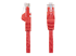 StarTech.com 35ft CAT6 Ethernet Cable, 10 Gigabit Snagless RJ45 650MHz 100W PoE Patch Cord, CAT 6 10GbE UTP Network Cable w/Strain Relief, Red, Wiring is UL Certified/TIA - Voorkant
