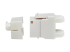 Eaton Tripp Lite Series Cat6a 110-Style Punchdown RJ45 Keystone Jack, White, TAA - Rechterkant