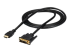 StarTech.com 6ft (1.8m) HDMI to DVI Cable, DVI-D to HDMI Display Cable (1920x1200p), Black, 19 Pin HDMI Male to DVI-D Male Cable Adapter, Digital Monitor Cable, M/M, Single Link - Rechte hoek