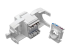 Eaton Tripp Lite Series Cat6/Cat5e Toolless Keystone Jack RJ45 Shuttered, Dust Cap PoE/PoE+ Compliant, White, TAA - Binnen
